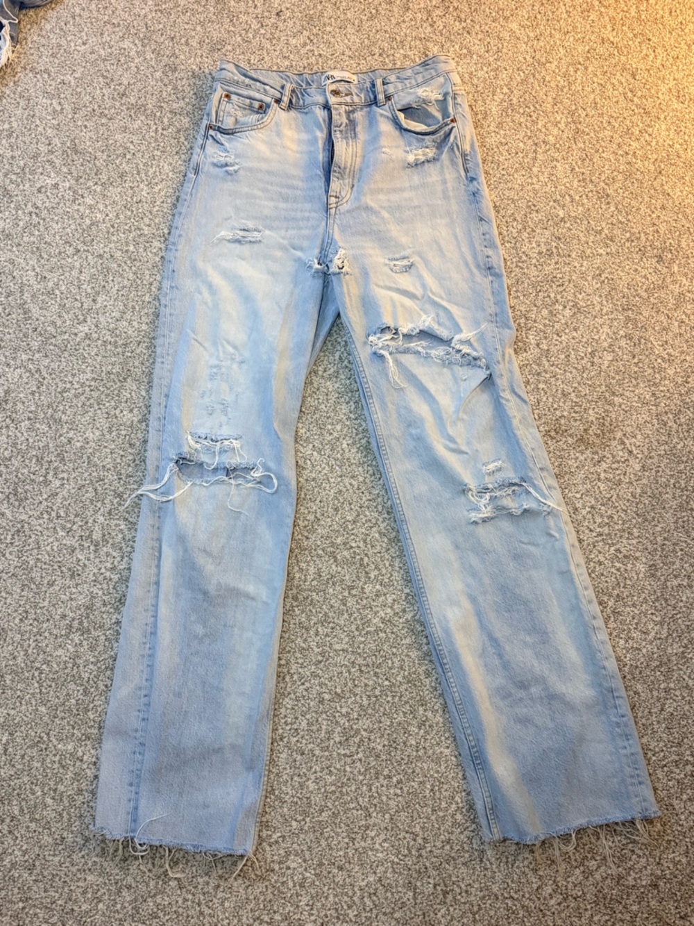 Zara Light Blue High Rise 90a Jean